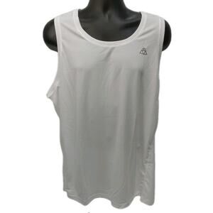 Haimont XLarge White Quick Dry Activewear Muscle Tank #M83